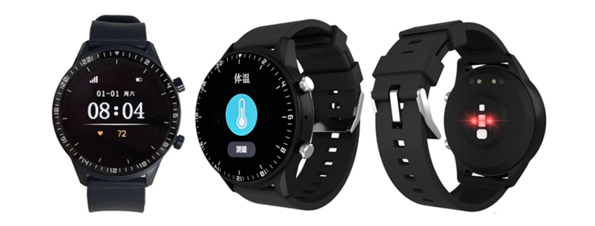 Circular LCD in smart watch application.